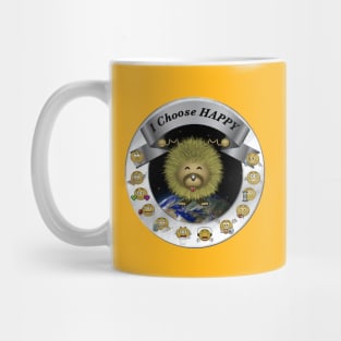 I Choose Happy With Moodzie - Yellow Mug